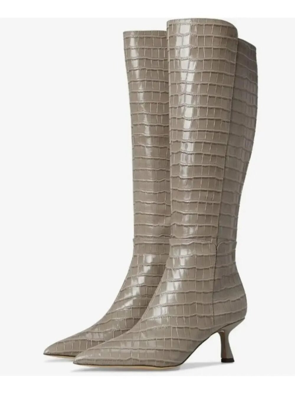 Sam Edelman Women's Taylin 2 Tall Zip Boots in Gray Croc.  Sz: 9